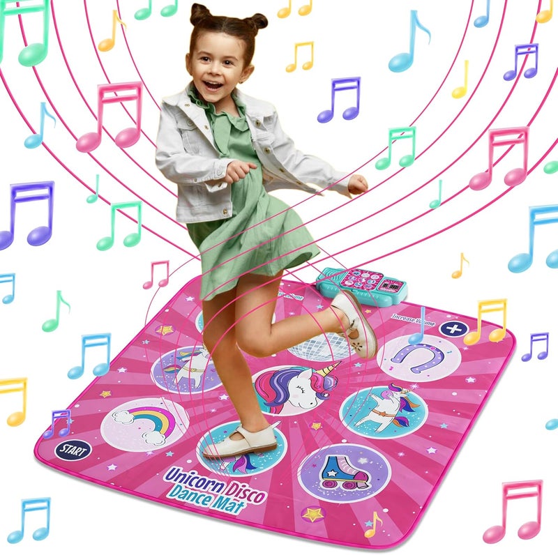 Klevly Unicorn Dance Mat for Kids Ages 6+ | Plays 5 Levels & 5 Songs | Unicorn Gifts for 6 Year Old Girl | Toys for Girls | Gifts for Girls - Image 1